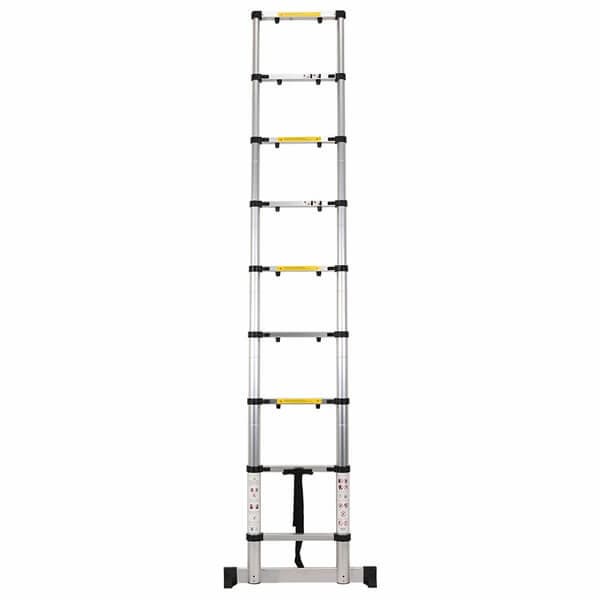2_6m Aluminum Telescopic Ladder With Finger Gap And Stabiliz